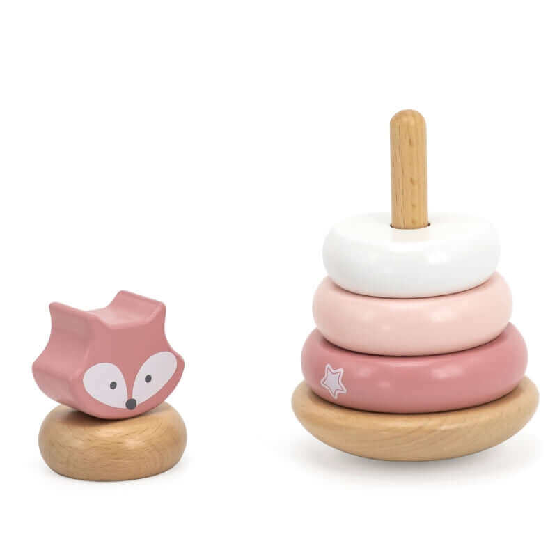 Viga - Pyramide "Renardeau" - A partir de 1 an - couleur, pyramide, tour, à assembler, à empiler