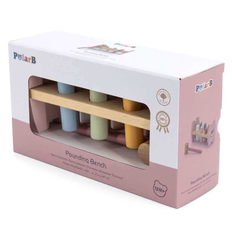 Viga - Banc à marteler "Renard Polaire" - A partir de 12 mois - banc, marteau, à marteler