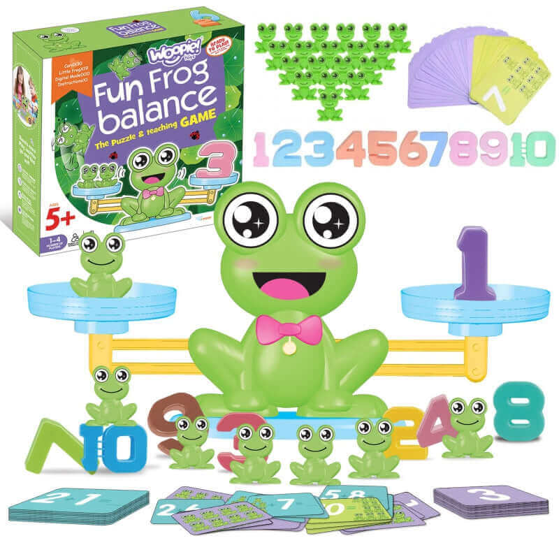 Woopie - Balance Grenouille "Apprendre à compter" - A partir de 5 ans - Balance, comparer, compter, math, maths, mathématique, mathématiques, peser, quantité