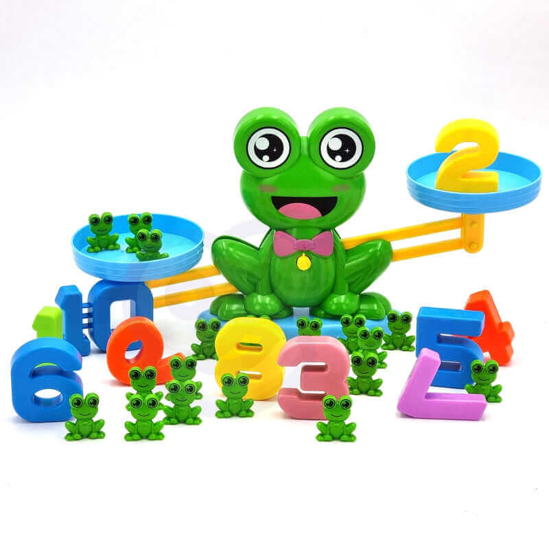 Woopie - Balance Grenouille "Apprendre à compter" - A partir de 5 ans - Balance, comparer, compter, math, maths, mathématique, mathématiques, peser, quantité